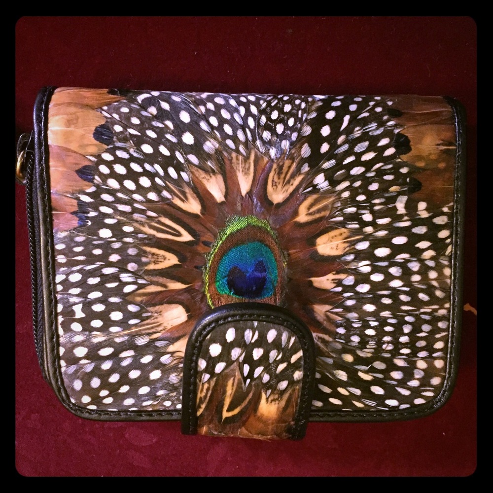 Peacock leather wallet